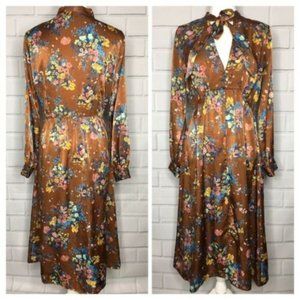 NWT Zara Brown Floral Dress